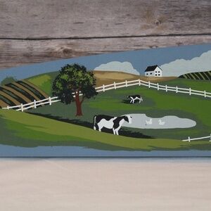 Hand-painted Country Farm Wall Hanging